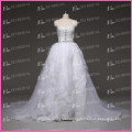 New Fashion Ball Gown Sweetheart Ruffles Embroidered Bodice Wedding Dresses 2015